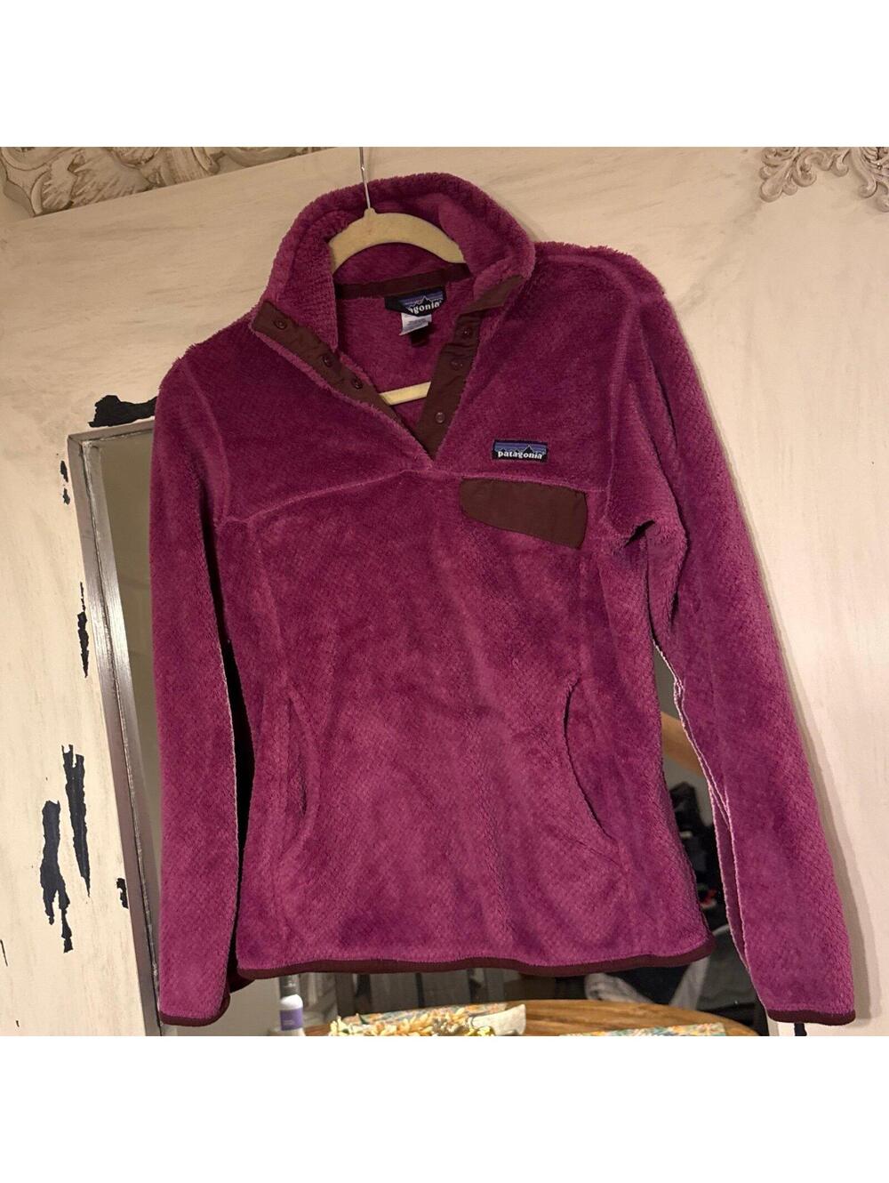 Patagonia Synchilla Fuchsia Berry T-snap pullover sweatshirt size XS